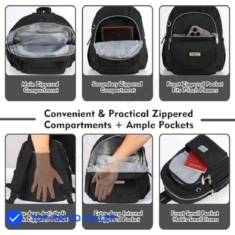 Mini Nylon Daypack Backpack Lightweight Casual Ch… - image 5